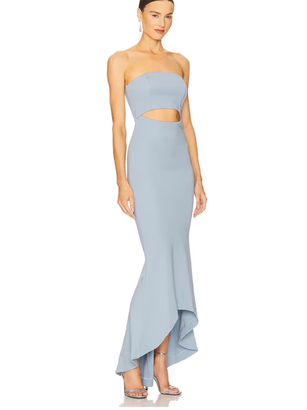 NBD June Dress Strapless Light Blue Cutout Mermaid Dress